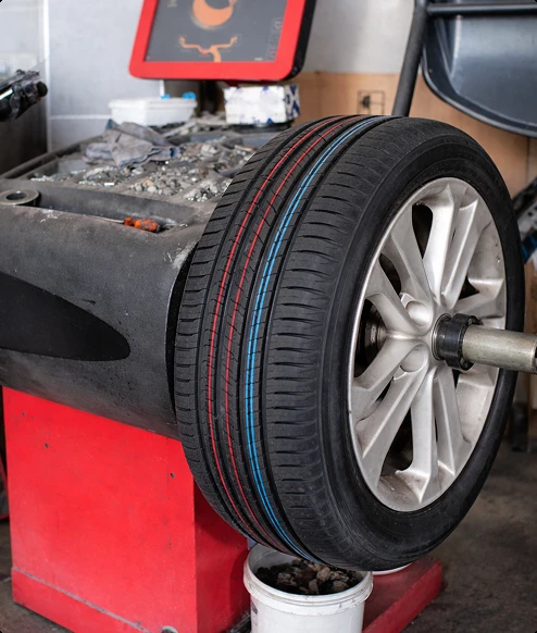 Professional tire balancing service